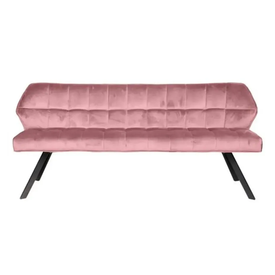 Hoyz - Eetkamerbank Raster - 180cm Breed - Roze