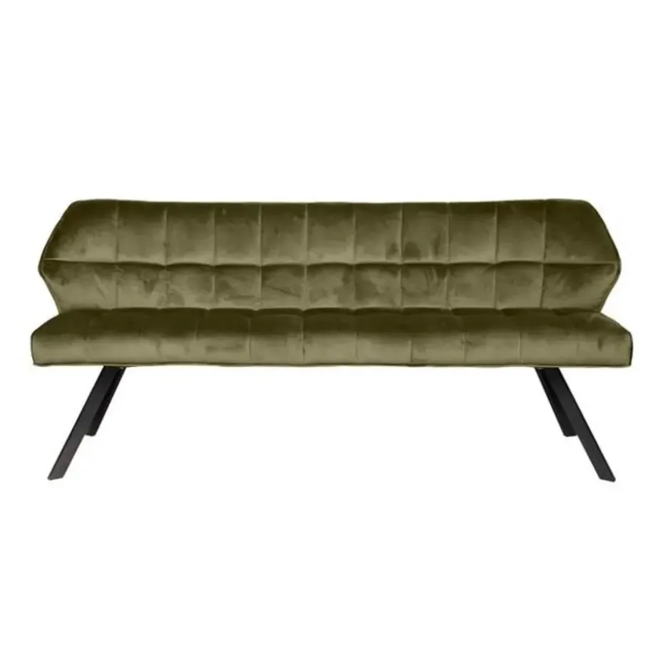 Hoyz - Eetkamerbank Raster - 180cm Breed - Groen