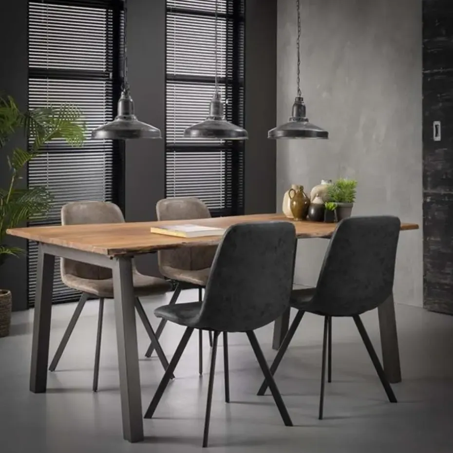 Hoyz - Eetkamertafel Edge - Bruin - Hout - 180x90x76