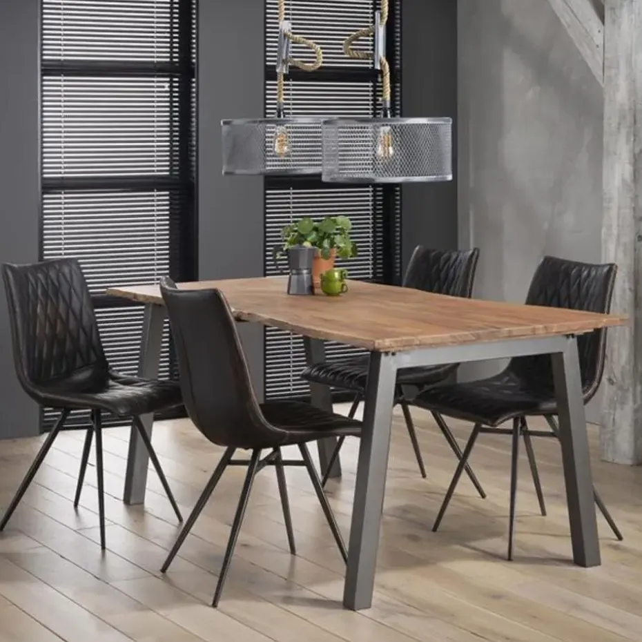 Hoyz - Eetkamertafel Edge - Bruin - Hout - 180x90x76