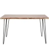 Hoyz - Eetkamertafel Edge - Hout - Bruin - 130x70x77