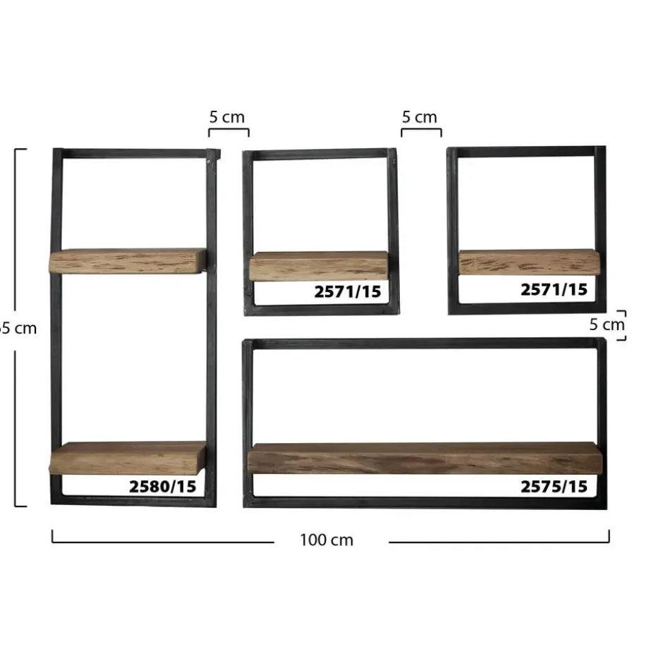 Hoyz - Wandplank Edge - 30cm - Acaciahout