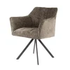 Hoyz Collection - Armstoel Raster Draaibaar - 2 Stuks - Rich Taupe