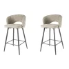 Hoyz Collection - Barstoel Boucle Salon - Tissee Cargo Zandkleur - Set van 2