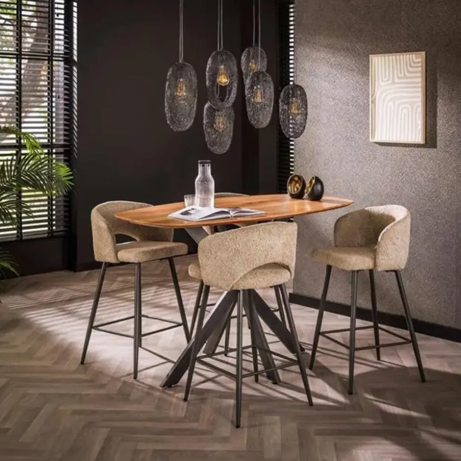 Hoyz Collection - Bartafel Arhus 140cm - Massief Acacia Naturel