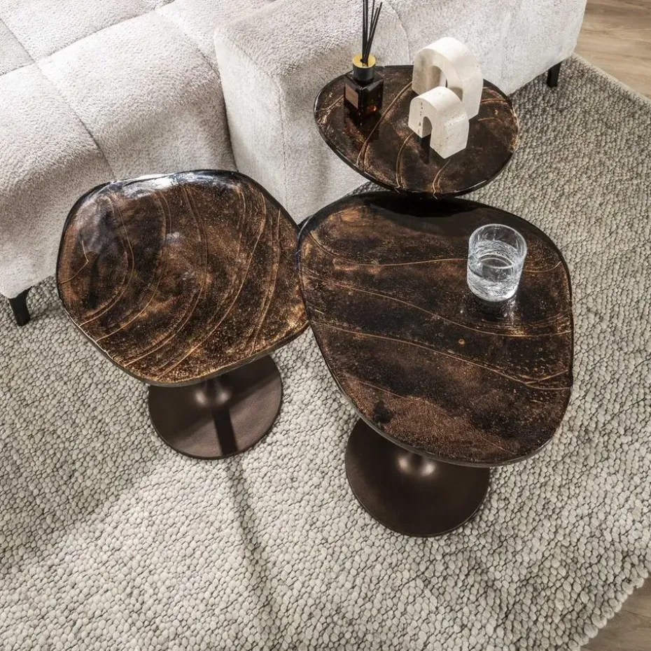 Hoyz Collection - Bijzettafel Eclipse M - Koper Antiek Finish
