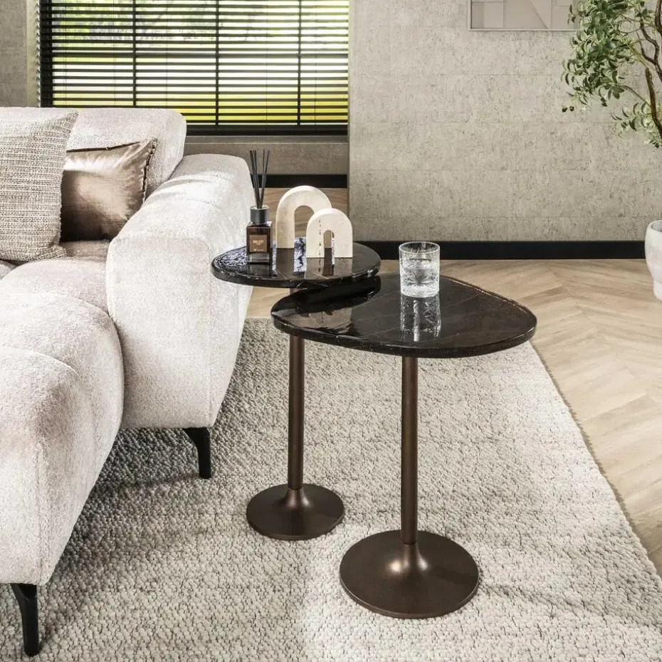 Hoyz Collection - Bijzettafel Eclipse M - Koper Antiek Finish