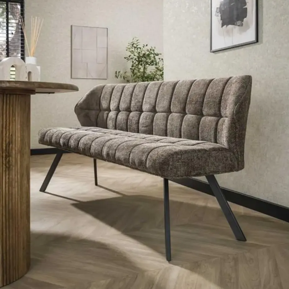 Hoyz Collection - Eetkamerbank Raster - Rich Taupe