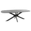 Hoyz Collection - Eetkamertafel 215 Deens Ovaal - 3D Melamine Slate Stone