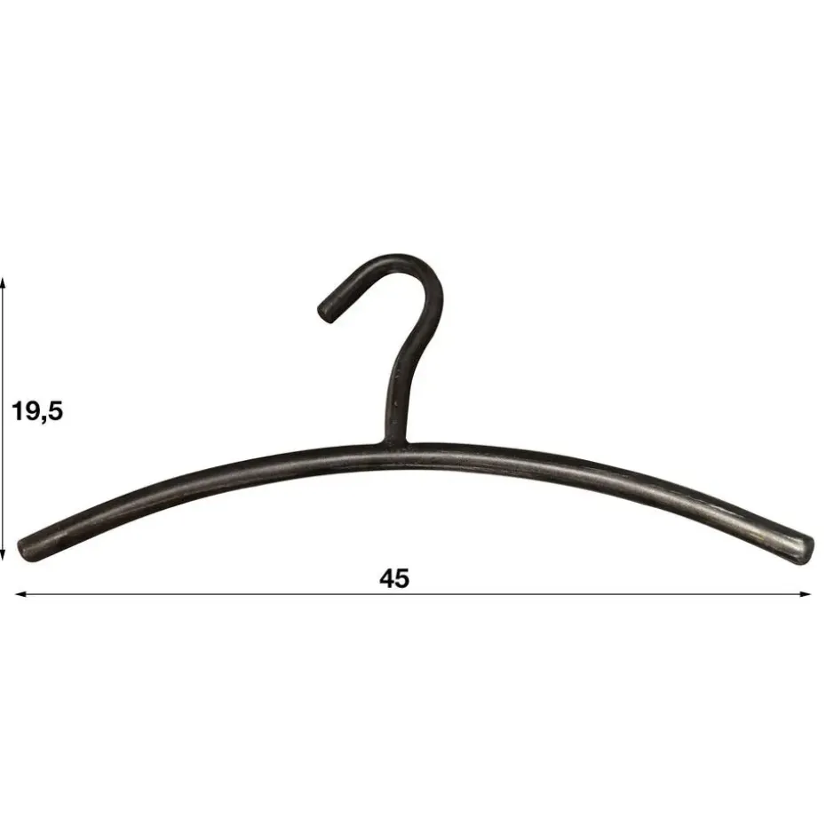 Hoyz Collection - Garderobehanger Ronde Buis - Gun Metal - 6 Stuks