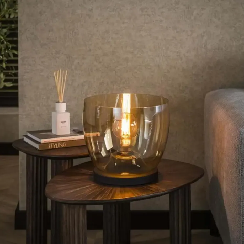 Hoyz Collection - Vloerlamp UP L - Amberkleurig Glas - Ø29
