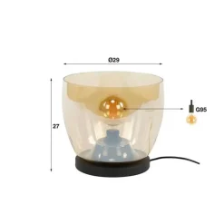 Hoyz Collection - Vloerlamp UP L - Amberkleurig Glas - Ø29
