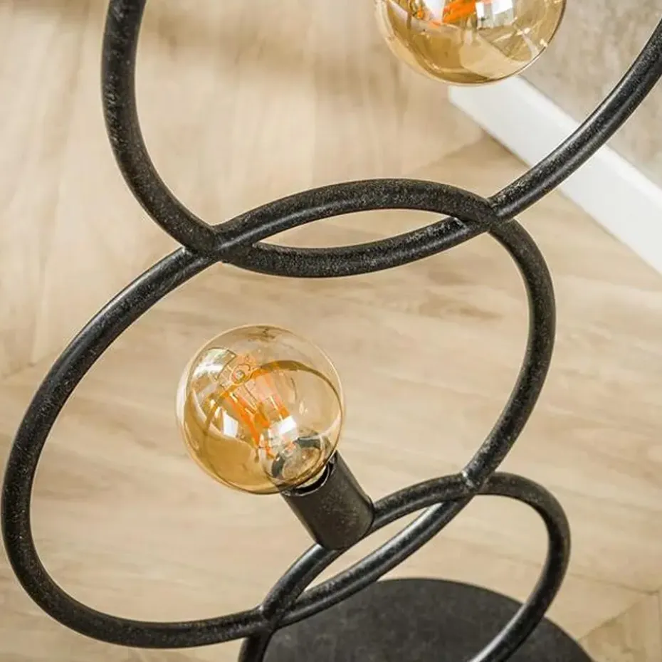 Hoyz Collection - Vloerlamp Loop 3-lichts - Artic Zwart