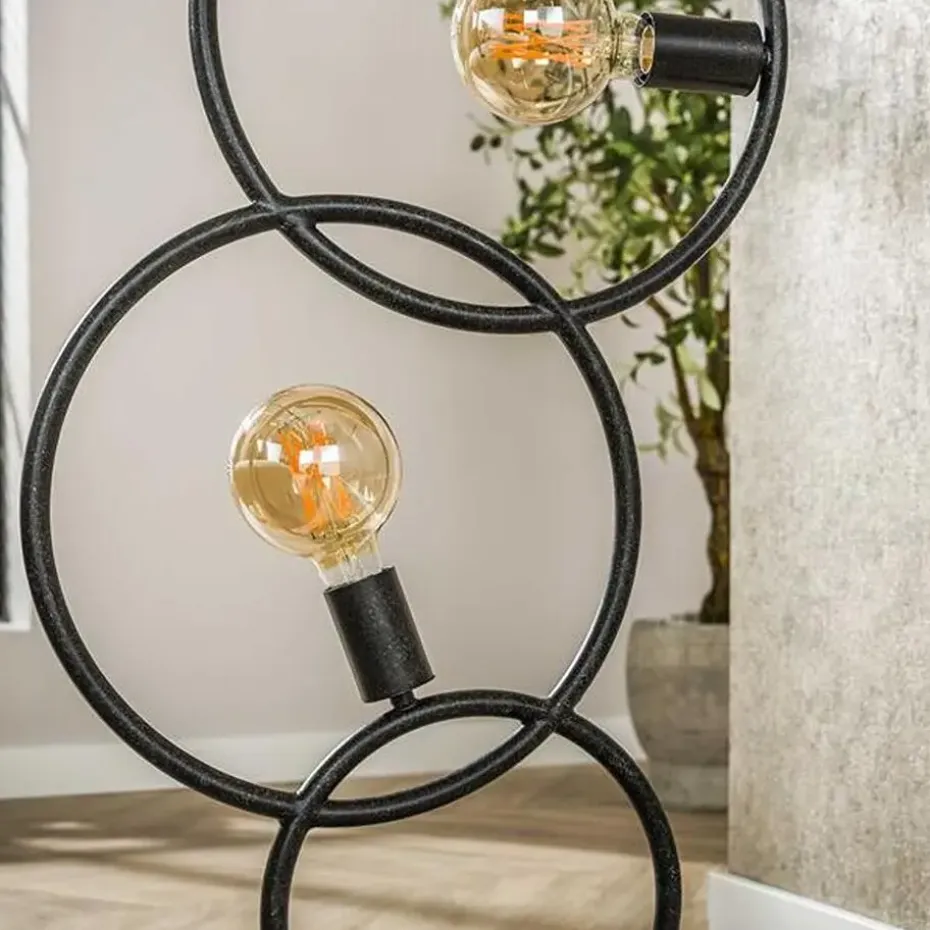 Hoyz Collection - Vloerlamp Loop 3-lichts - Artic Zwart