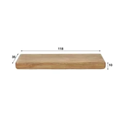 Hoyz Collection - Wandplank Sleek 118cm - Massief Mango Zandkleur