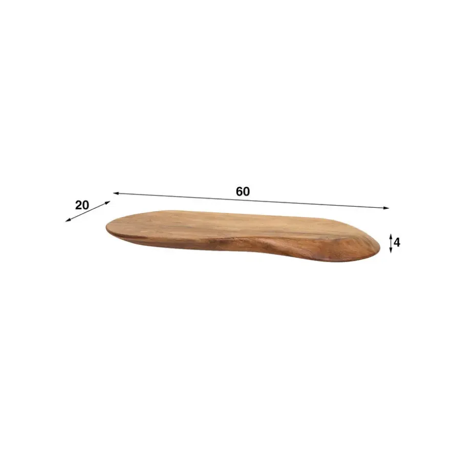 Hoyz Collection - Wandplank 90cm Organic - Massief Acacia Naturel