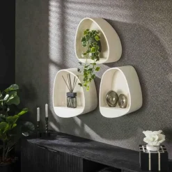 Hoyz Collection - Wandschap Stone Driehoek - Marmer Composiet
