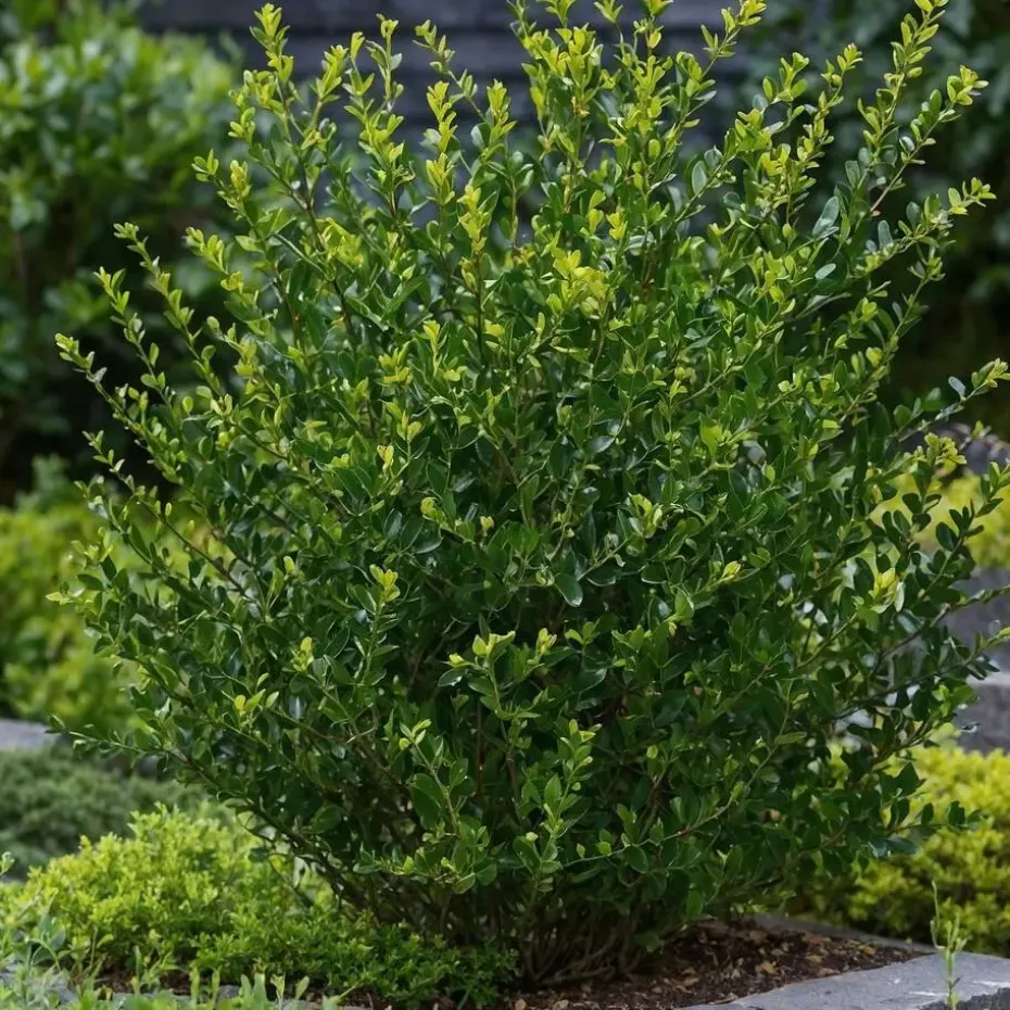 Hulsthaag - Set van 48 - Ilex crenata 'Jenny' - Hoogte 10-20cm - ⌀9cm
