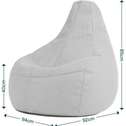 icon - Dalton XL Zitzak Fauteuil - Gaming - Zwart