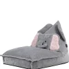 icon - Kinderzitzak Stoel Olifant - Ribfluweel - Grijs