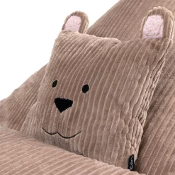 icon - Kinderzitzak Stoel Teddybeer - Ribfluweel - Bruin