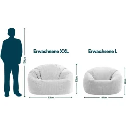 icon - Kingston XL Zitzak Fauteuil - Ribfluweel - Houtskool