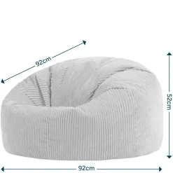 icon - Kingston XL Zitzak Fauteuil - Ribfluweel - Blauwgroen