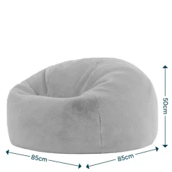 icon - Kingston Zitzak Fauteuil - Fluffy Pluche Imitatiebont - Oud roze