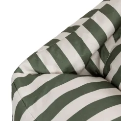 icon - Natalia XL Zitzak Fauteuil met Ronde Poef - Gestreept -