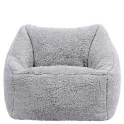 icon Kindersitzakken Teddybeer - Fleece Zitzak - Grijs