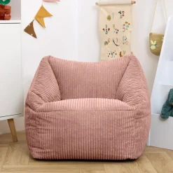 icon Kinderzitzakken Morgan - Corduroy Zitzak met Vulling - Oud roze