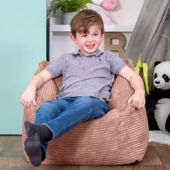icon Kinderzitzakken Morgan - Corduroy Zitzak met Vulling - Oud roze