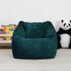 icon Kinderzitzakken Morgan - Corduroy Zitzak met Vulling - Blauwgroen