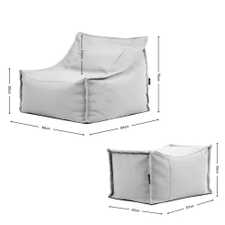 icon Zitzak en Poef Alto - Zitzak Fauteuil Buiten - Beige