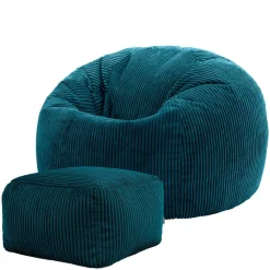 icon Zitzak en Poef Kingston - Corduroy Zitzak - Blauwgroen