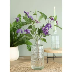 Ideas4Seasons Flesvaas Berlin - glas - transparant - D9 x H21 cm