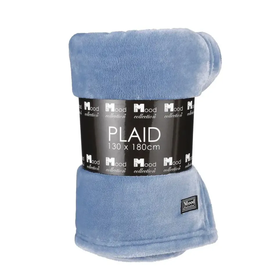 In The Mood Collection Famke Fleece Plaid - 180 x 130 cm - Lichtblauw
