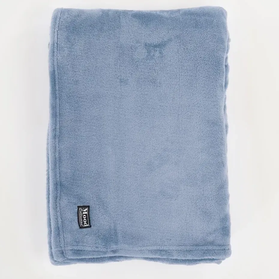 In The Mood Collection Famke Fleece Plaid - 180 x 130 cm - Lichtblauw