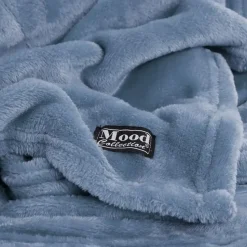 In The Mood Collection Famke Fleece Plaid - 180 x 130 cm - Lichtblauw
