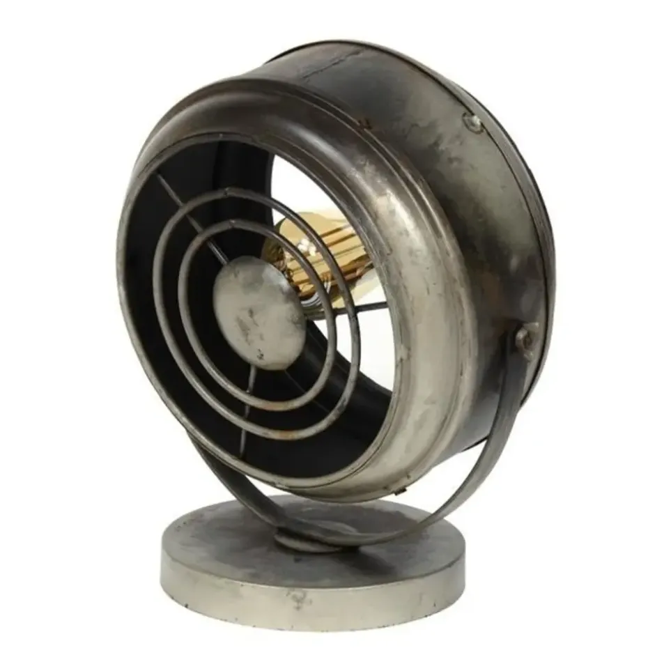 Industriele tafellamp Bame - 20x29x33 cm - Zilver - Zilverkleurig