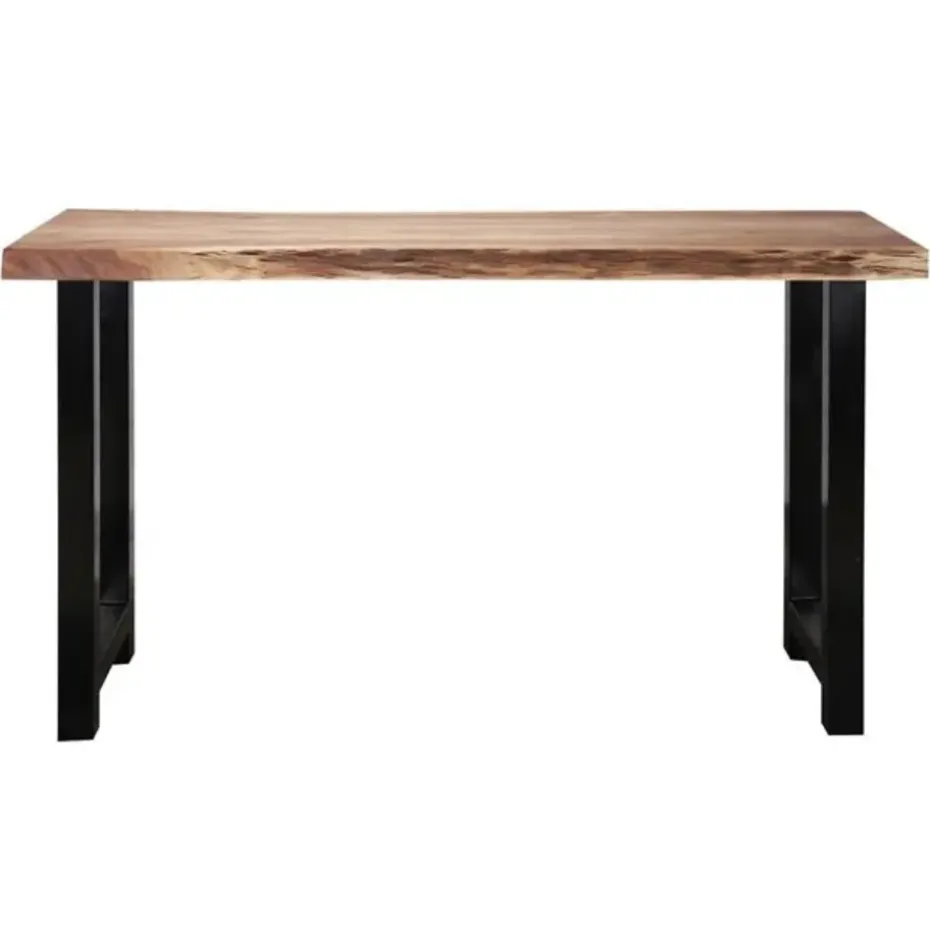 Industriële bartafel boomstam acaciahout Vince 150 cm - Hout - Bruin