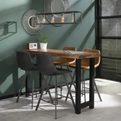 Industriële bartafel boomstam acaciahout Vince 150 cm - Hout - Bruin