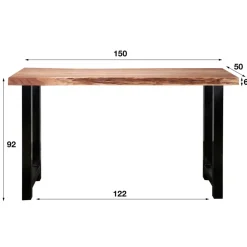 Industriële bartafel boomstam acaciahout Vince 150 cm - Hout - Bruin