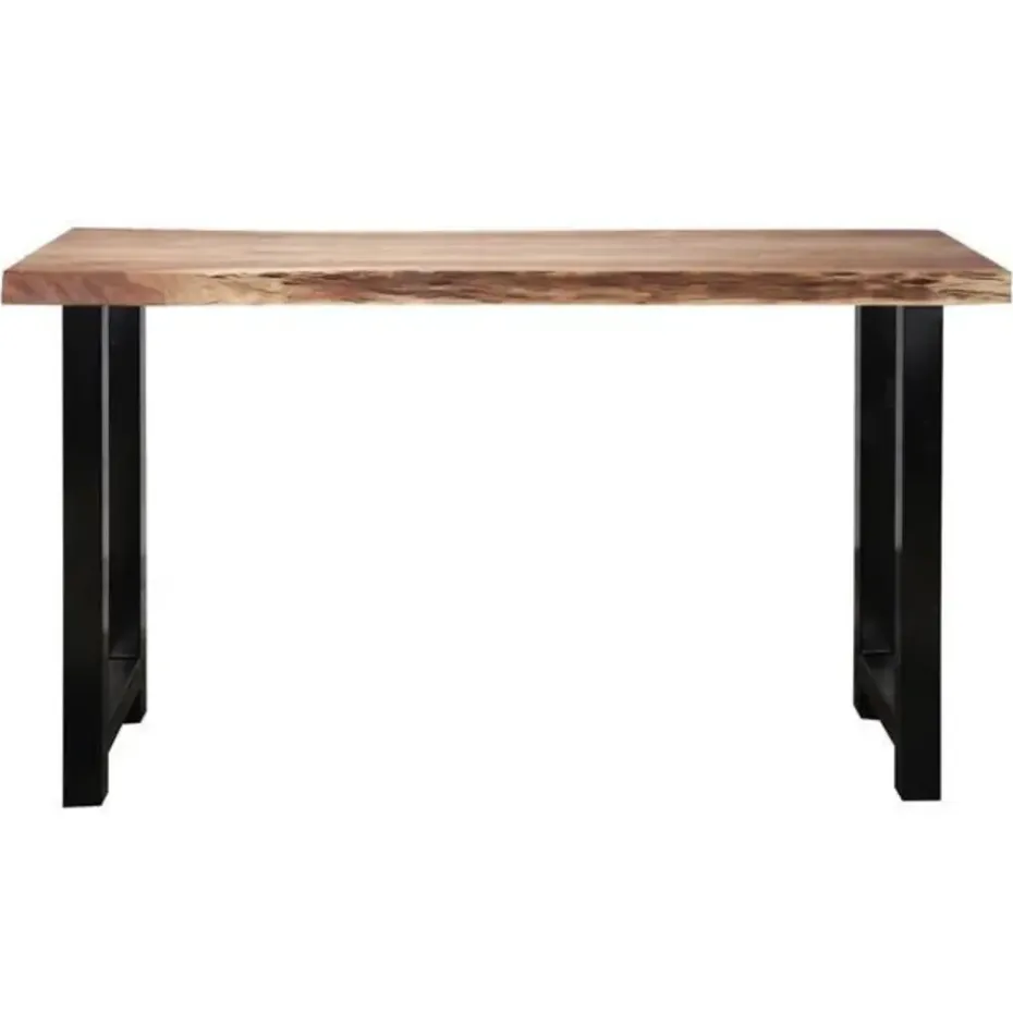 Industriële bartafel boomstam acaciahout Vince 150 cm - Hout - Bruin