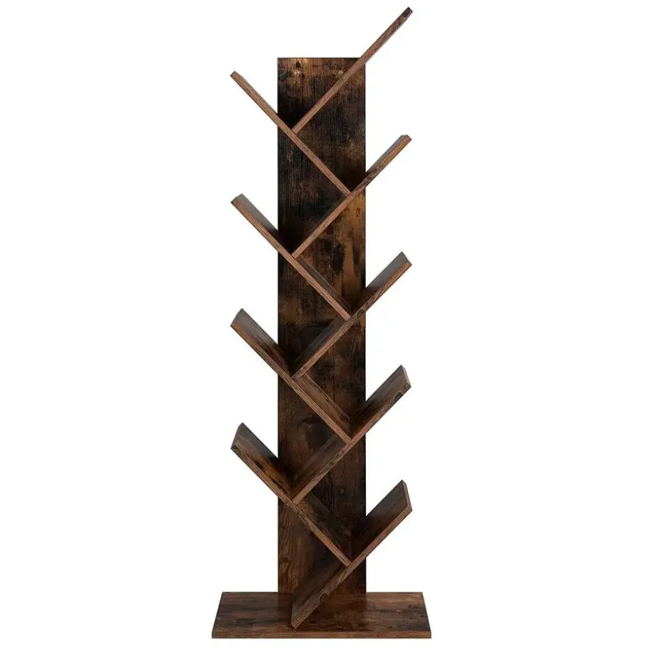 Industriële Boekenkast - Vintage - 8 Planken - Hout - Bruin
