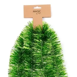 Inge Christmas decor kerstslinger - groen - folie - 750 x 7,5 cm