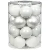 Inge Christmas Goods Kerstballen - 20 stuks - wit mix - 6 cm