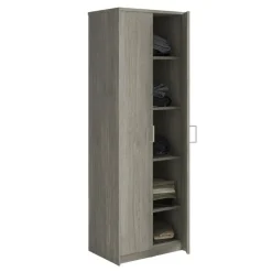 Interiax Kledingkast 'Amelie' - Grijze Eik - 2 Deurs - 180x60x40 cm