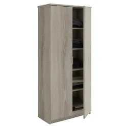 Interiax Kledingkast 'Amelie' - Sonoma Eik - 2 Deurs - 180x80x40 cm