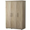 Interiax Kledingkast 'Mila' - Sonoma Eik - 3 Deurs - 183x120x52cm